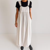 Ellis™ | Bequemer Jumpsuit mit Hosenträgern – Weiß