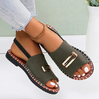 Gianna | Orthopädische Wedge-Fersen Sandalen™ – Dunkelgrün (Fast ausverkauft!)