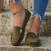 Nevaeh | Gummisohle Flache Sohle Ballerinas – Grün