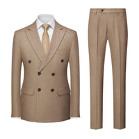Herren-Anzug mit strukturset | Für formelle anwendungen – Khaki