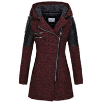 Caroline - Modische Winterjacke – Tiefrot