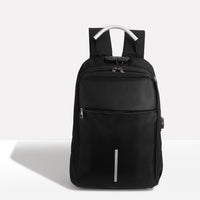 Moderner gepolsterter Unisex-Reiserucksack | Reißverschluss – Schwarz