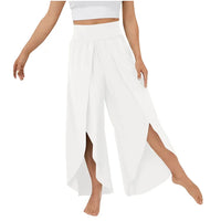 Heidi-Mode | Bequeme Yogahose mit Weitem Bein – Weiß