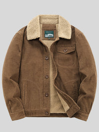 Lehmann Modehaus | Outdoor jacke mit knopfleiste herren warm – Braun