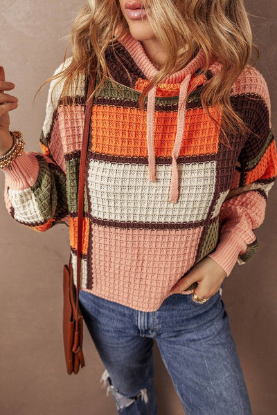Lydie | Pullover im Colorblock-Design mit Kordelzug