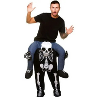Unisex Halloween Aufsitz-Kostüm | Illusionsdesign & Einteiler – Skeleton