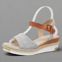 Almuth | Bequeme Wedge Sandalen für Damen – Eleganter Sommerlook – Hellgrau