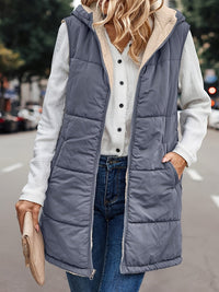 Leyseris | Warme Kapuzenweste Jacke – Grau