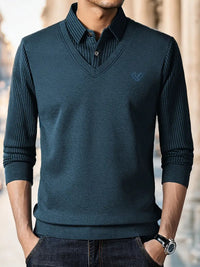 Leroy – Lässiger Langarm Strickpullover – Grün