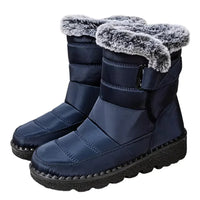 Kfirah – Schneegestiefeletten Mit Kunstfell – Blau