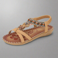 Corinna | Handgefertigte Sommer-Sandalen aus Premium-Material – AAA-1 Senfgelb