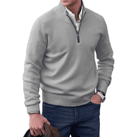 Pullover Herren Reißverschluss Winter | Warm Komfort – Grau