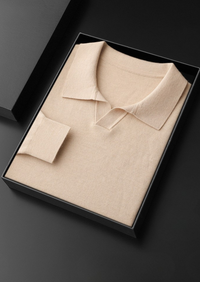 Valente Cashmere Polo – Sand