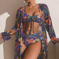 Charlotte | 3-teiliges Bikini-Set – Saphirblau