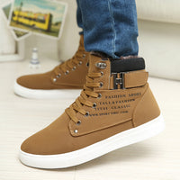 Owen | Neue High Top Canvas Freizeitschuhe Männer – Khaki