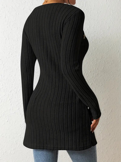 Steffi - Asymmetrisches Top mit Rippenstruktur