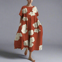 Norundis | Elegantes Maxikleid für den Sommer – Rot