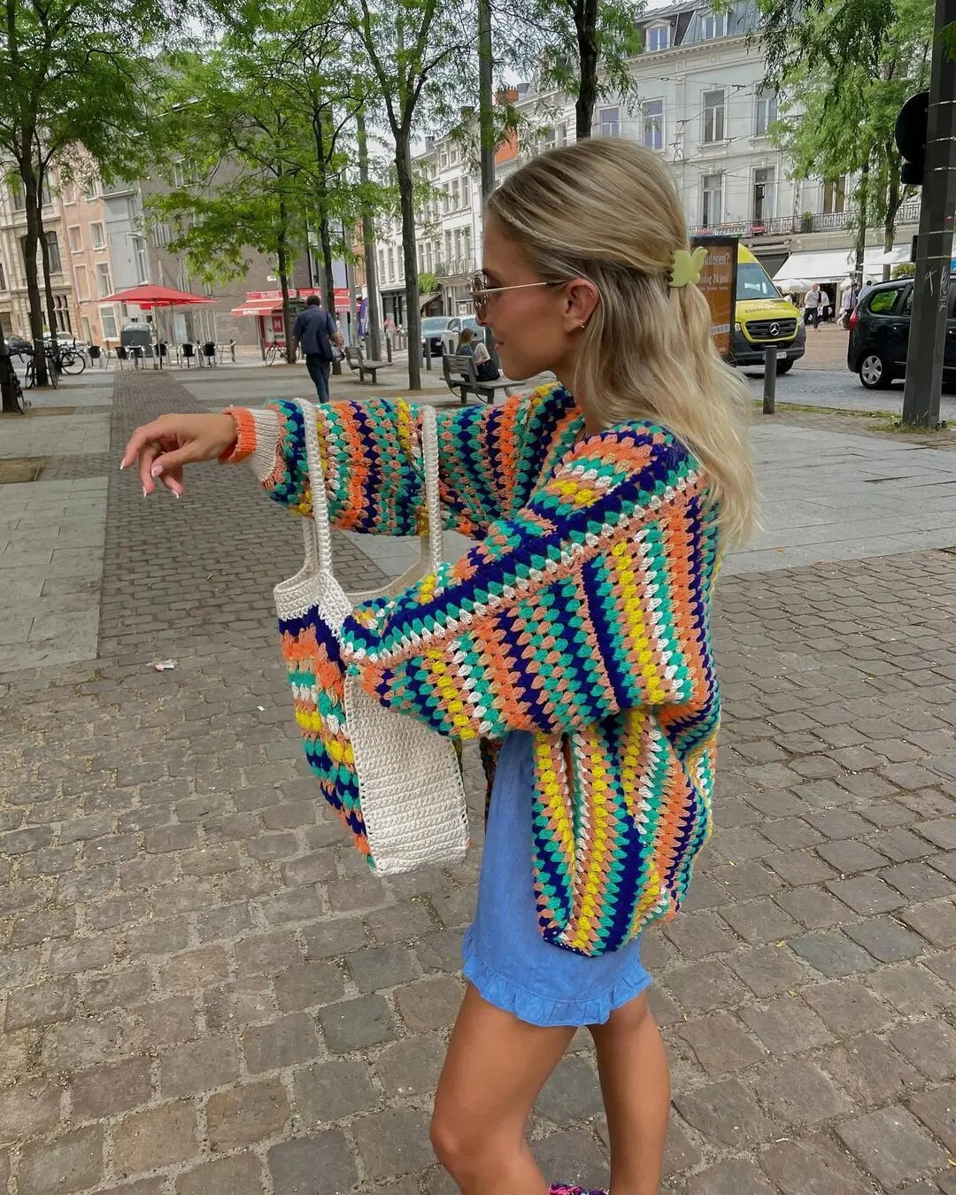 Heidi-Mode | Stilvolle Bunte Strickjacke