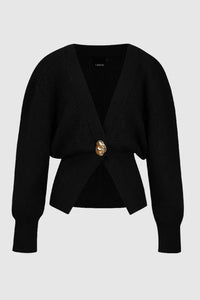 Ina - Luxus Strickjacke – Schwarz