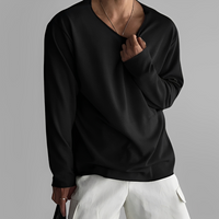 Loik - Lässiges und luftiges Sweatshirt für Herren – Schwarz