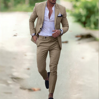 Ezra - Eleganter Anzug für Herren (Jacke + Hose) – Beige