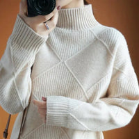 WALDA - WARME ROLLKRAGENPULLOVER – Weiß