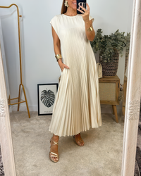 LIVIA™ - ZEITLOSES UND BEQUEMES MAXIKLEID – Beige