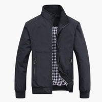Slim Fit Bomberjacke für Herren – Schwarz