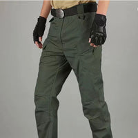 Cargohose für Herren - Wasserdichte Sommer Outdoor Wanderhose – Grün