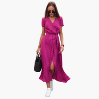 Pauline | Elegantes Wickelkleid – Lila