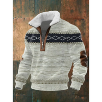 Ibrahima – Fleece Rollkragen Pullover Mit Reißverschluss – Beige