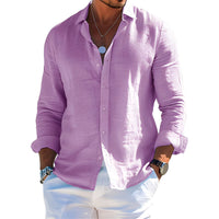 Félicien - Angenehmes langärmeliges Poloshirt – Violett