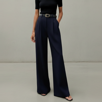 Marlene - Stylische Hose mit weitem Schnitt – Schwarz