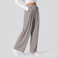 Montana - Bequeme Hose mit weitem Bein – Grau