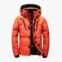 Elias | Hochwiderstandsfähige Daunenjacke – Orange