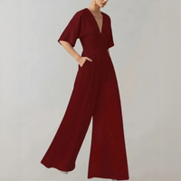 Yoko - Eleganter und trendiger Jumpsuit – Dunkelrot