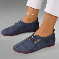 Kreszentia | Mokassins aus Premium-Ziegenvelours – Blau
