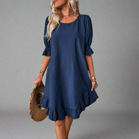 Cyrnelda | Elegantes Maxikleid für jeden Anlass – Marine