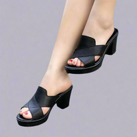 Zibrunta | Orthopädische Komfort-Sandalen für schmerzfreies Gehen – Schwarz