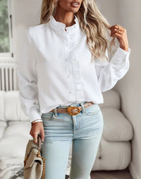 Bianca - Modische elegante Bluse – Weiß