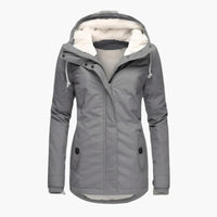 Gefütterte Winterjacke mit Kapuze für Herren – Grau