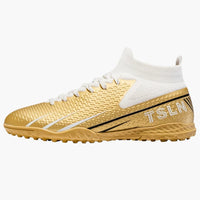 Herren Fußballschuhe mit Schnürverschluss und strukturierter Oberfläche – Gold
