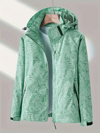 HEIKE - WASSERDICHTE JACKE MIT KAPUZE – Grün