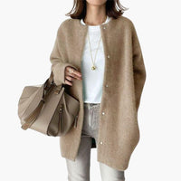 Wollmantel mit Gürtel für Damen – Khaki