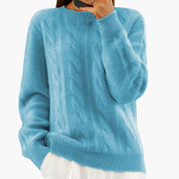 Amelie | Warmer Strickpullover für Damen – Blau