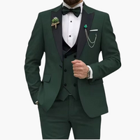 Stylisher Slim Fit Anzug - moderner Look für Herren zur Hochzeit – Grün