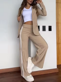 Heidi-Mode | Eleganter Blazer- und Hosenanzug – Khaki