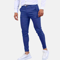Chinohose für Herren - Slim Fit Stretch-Hose für den Sommerurlaub – Königsblau