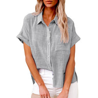 Evie - Anspruchsvolle Bluse – Grau