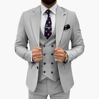 Herren Anzug dreiteilig mit Slim Fit für jede Saison – Grau